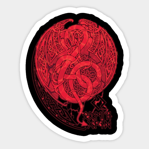 YORMUNGANDR-RED Sticker by RAIDHO